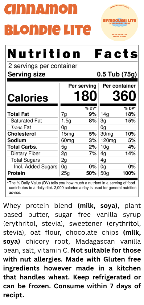 Cinnamon Blondie Lite (360 Kcal | 50g Protein | 5 grams Sugar ) 🍂