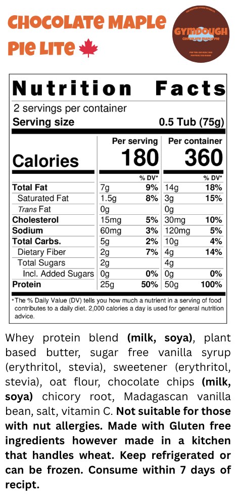 Chocolate Maple Pie Lite (360 Kcal | 50g Protein | 5g Sugar) 🍁